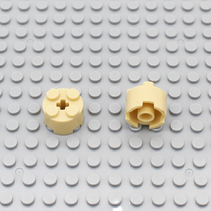 100 ks Kompatibilní s Moc 3941 Kostka Kulatá 2x2 s Otvorem pro Osu Stavebnice Vzdělávací Skládací Částice