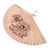Sandal Wood Handheld Folding Fan Exquisite Hollow Classic Vintage Chinese Style Foldable Fan for Performance and Travel
