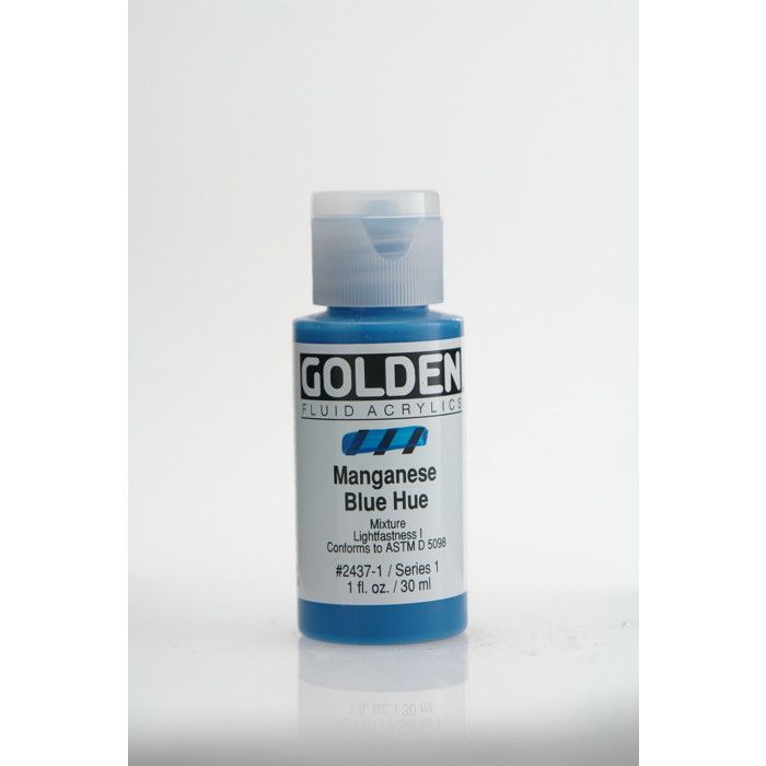 Acrylic Paint - GOLDEN - Manganese Blue Hue - 30ml - High Resistance - Flexibility
