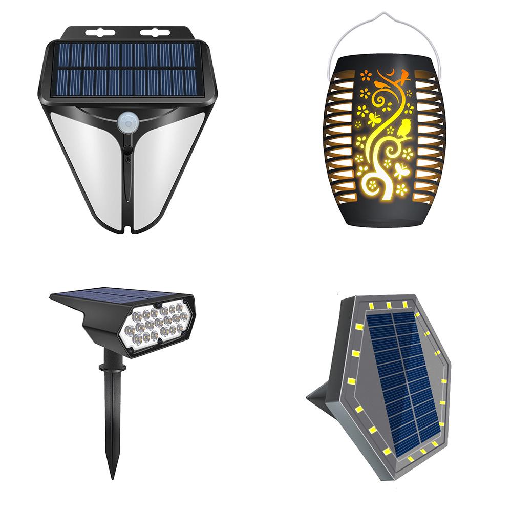 Solar Garden & Courtyard Lights: Ground, Wall, Torch, and Table Variants