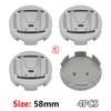 4PCS ABS Honda Car Wheel Center Cap Sticker 58mm 69mm Hub Dust Cover for Accord CR-V Civic XRV Odyssey - Auto Wheel Replacement