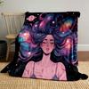 Galaxy Dreaming Girl Blanket print blanket soft and cozy perfect for the living room bed sofa or a nap,gift