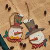 12cm Hand-Painted Wooden Snowman Christmas Tree Ornament