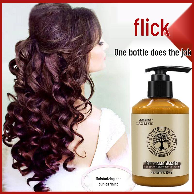 Laureen Morocco Elastizitätscreme für lockiges, dauergewelltes und krauses Haar - Volumengebende, feuchtigkeitsspendende und Styling-Lösung.