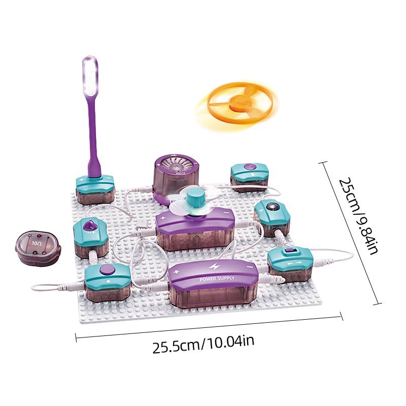Children Science Educational Games Electronic Building Blocks Toys Experiment Set Physics Circuit Experiment Handmade Kits Kids