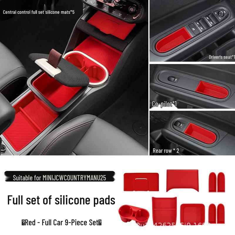 BMW Mini JCW Countryman Silicone Center Console Mat & Cup Holder Decor