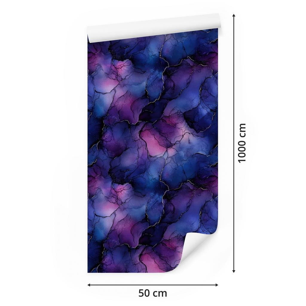 Navy blue, blue and purple ink wallpaper for living room and bedroom 50x1000