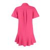 Women's Fashion Casual Half Open Shirt Hem Ruffle Color Short Sleeve Dresses