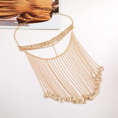 Yousheng Head Chain with Adjustable Design Nightclub Bar Party Performance Metal Tassel Headdress Women Face Curtain