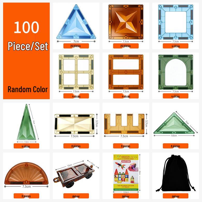 Large Irregular-Shaped Magnetic Building Block Set for Kids