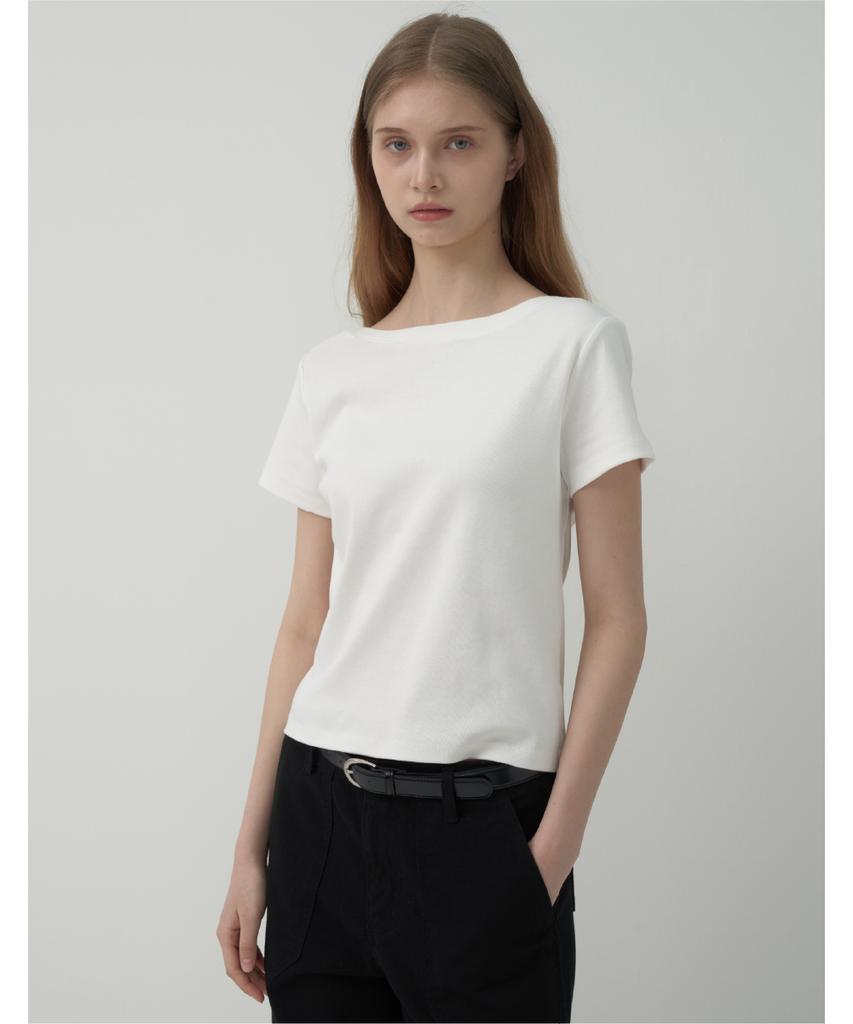 MOTT Boat Neck T-Shirt - White