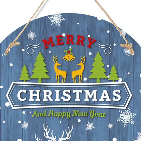 Christmas Paper Door Sign Gnome Tree Elk Pattern Indoor Outdoor Decoration Front Door Wall Hanging Welcome Doorplate Pendant Party Scene Setting Prop