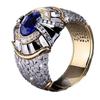 New Men's Fashion Natural White Sapphire Ring Men's Engagement Wedding Ring