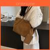 Pu Tote Bag For Women With Solid Color Suede Design For Daily Use