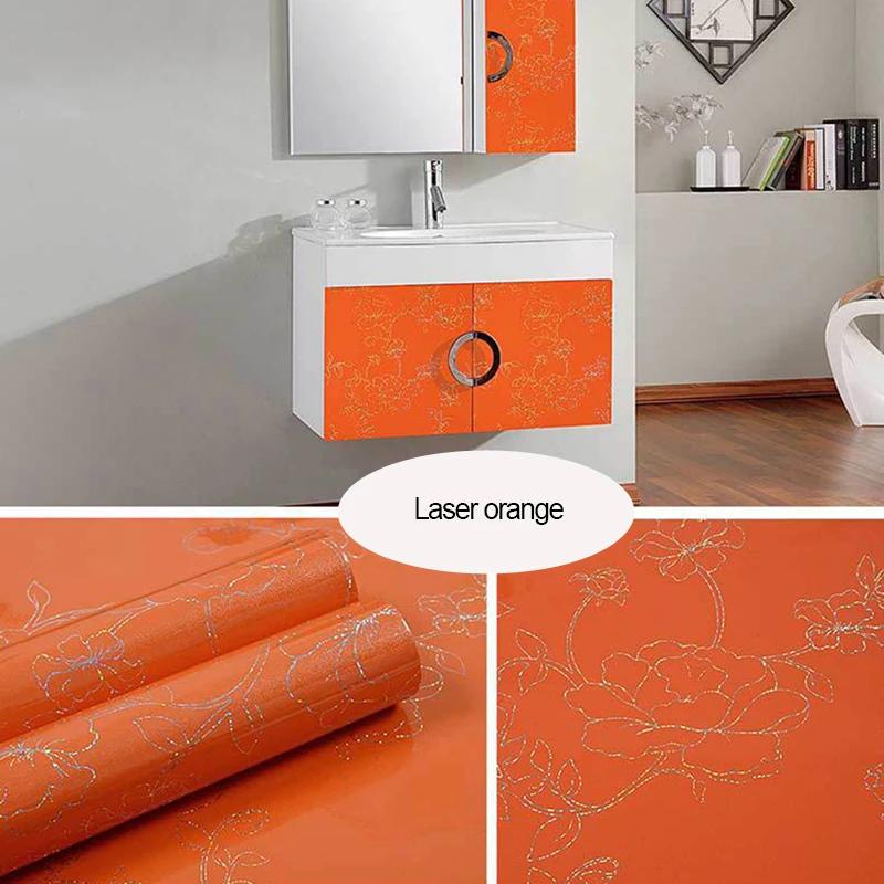 Laser Baking Paint Thicken Self Adhesive Wallpaper Desktop Cabinet Renovation Sticker Kitchen Waterproof Oil Resistant Sticker