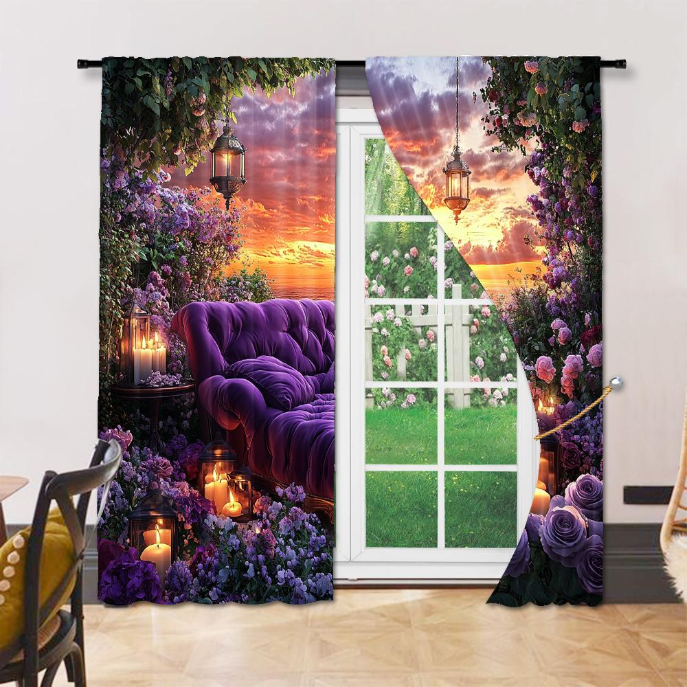 Versatile Polyester Transparent Curtains Home Decoration Ultra Romantic Atmosphere Use Bedrooms Living Set Of 2 Made Master Bedroom Decor