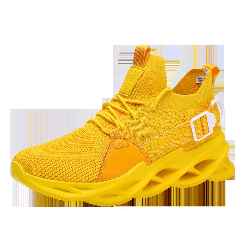 2025 Autumn Plus Size Men's Trendy Korean Style Flyknit Mesh Running Shoes