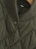 2023 Winter Women's Solid Color Diamond Grid Loose Cotton Jacket with Stand Collar