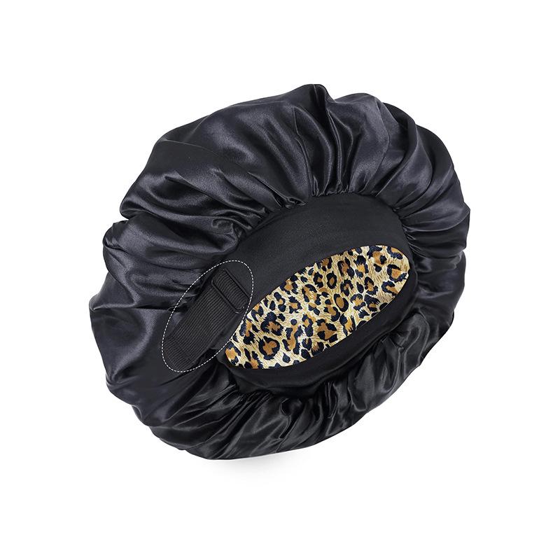 Shein Temu Double-Layer Elastic Satin Sleep Cap for Women