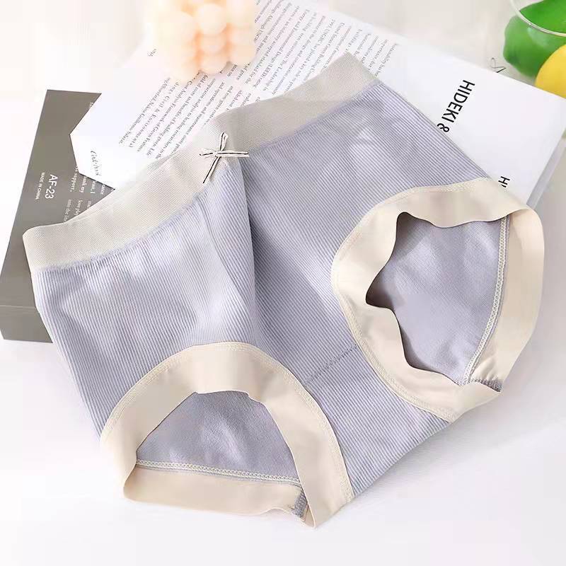 Bekväm naken sömlös hög elastisk antibakteriell Spårlös andningsbar ren bomull innerspets med mitten av midjan Damunderkläder