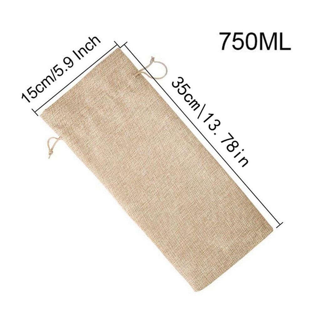 750ml Gift Burlap Linen Party Decoration Wine Bags Wine Bottle Covers Packaging Bag Champagne Pouch
