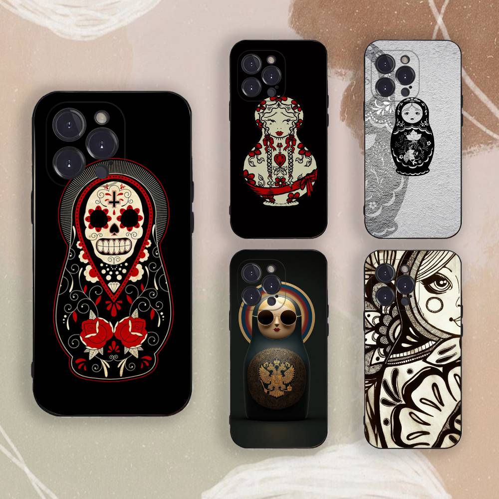 Russian Dolls Matryoshka Phone Case For iPhone 17,16,15,14,13,12,11,Pro,MAX,Plus TPU Soft To Skin-friendly Cover