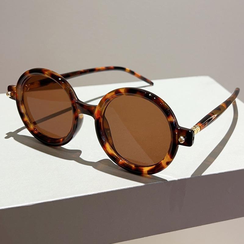Fashion Vintage Round Sunglasses Women For Men Trendy Sun Glasses Punk Luxury Brand Designer Shades Big Frame Eyeglasses UV400