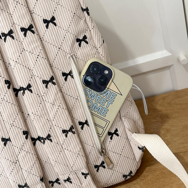 Student School Bag Bow Ribbon Large Capacity Backpack Computer Backpack