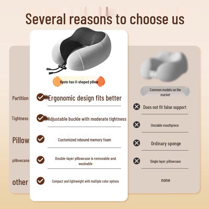 U-Shaped Memory Foam Neck Pillow