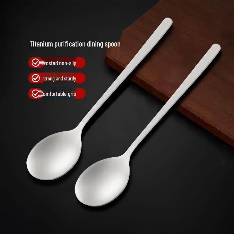 Edo Titanium and Stainless Steel Dining Spoons (2-Pack)