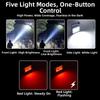 LED Solar-powered Flashlight Built-in Toolkit Strong Light Handheld Searchlight High Power Rechargeable Work Light