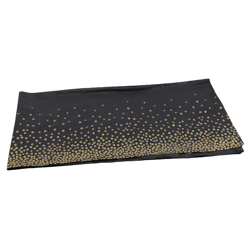 Tablecloth Bronzing Black Dot Table Cover For Adult Happy Birthday Party Supplies Wedding Decoration Christmas Decor