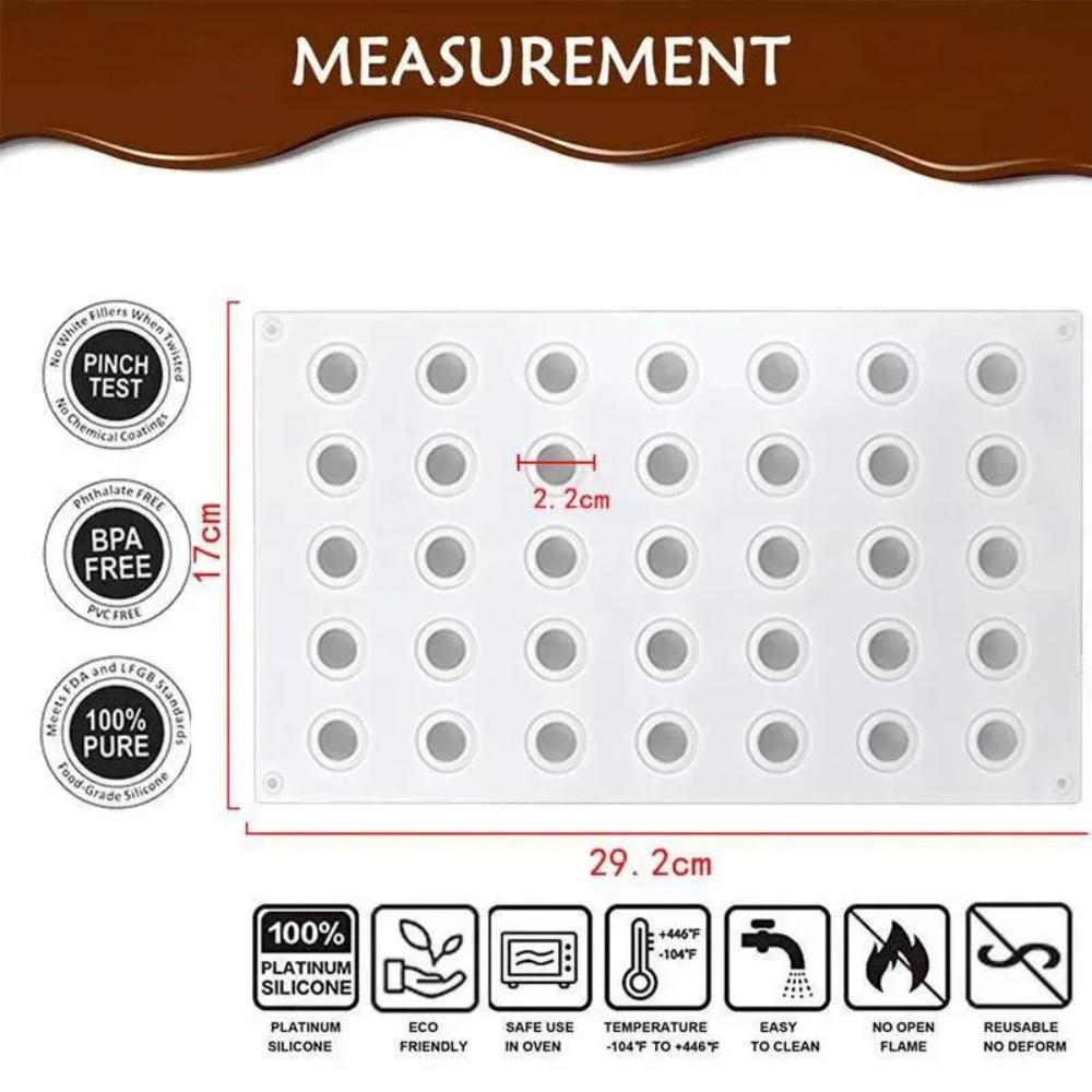 Mini Round Ball Shape Silicone Molds, Cake Decorating Tools, Chocolate Mold, Ice Cube Mold, Making Jelly Mousse Dessert Mold