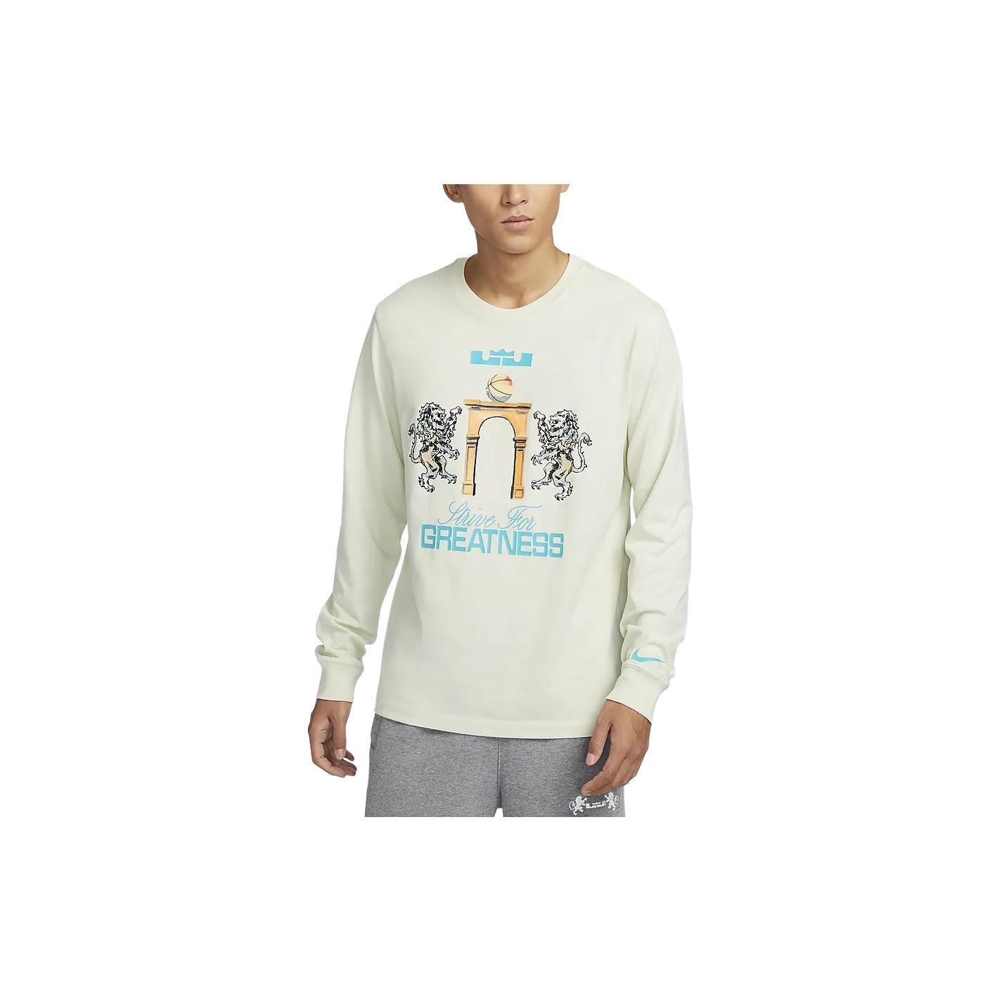 

Футболка с длинным рукавом Nike Letter Print Casual, мужская, цвет морской волны, стекло-синий FQ4909-020 S