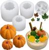 New DIY Festival Pumpkin Shaped Candle Mold Handmade Soap Mold Halloween Gypsum Silicone Decorative Kitchen Baking Candy Mold