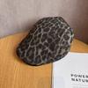 Vintage Leopard Print Newsboy Cap With Sun Protection For Casual Women And Men