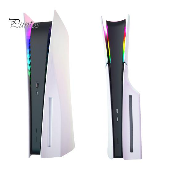 RGB-LED-Lichtstreifen für PS5 Slim Disc und Digital Edition, 8 Farben, 400 Effekte, DIY, flexible Spielkonsole, Farbwechsel, Dekoration, Lampenring-Kit