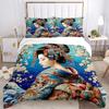 3pcs Anime Kimono Geisha Comforter Set with One Quilt Cover and Two Pillowcases (No Core) - Home Decor, Festival Gift, Polyester Fabric, Anime Cartoon