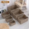 Woven Black Storage Baskets Shelf Tote Boxes Container with Built-in Handles for bedroom living room office kids room dressing room