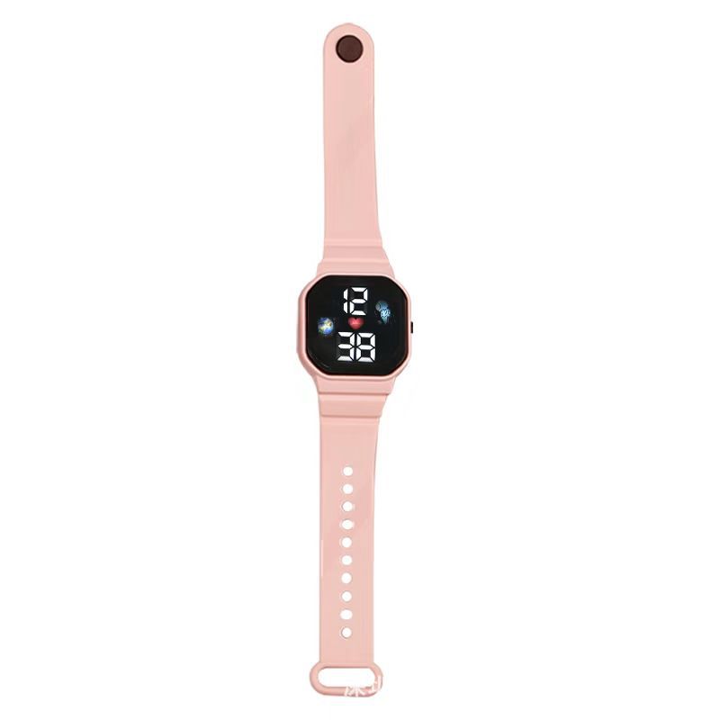 Electronic Watch Hollow Week Digital Sports Student LED Electronic Watch Couple Hollow Color Screen Watch Week Square Electronic Watch