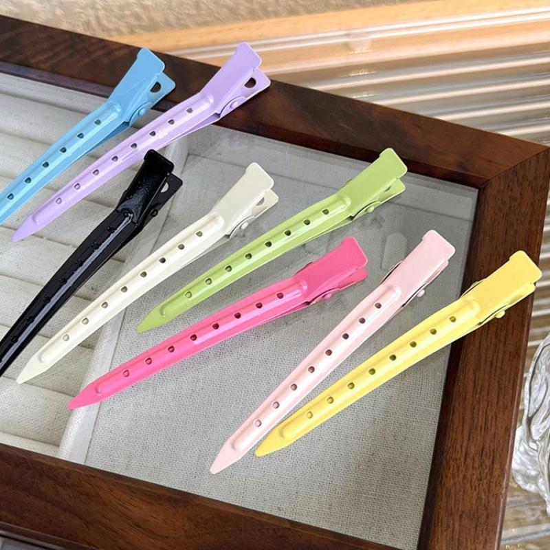 Pack Of 8 No Trace Hair Clip For Women Hair Styling Professional Salon Use Bright Color