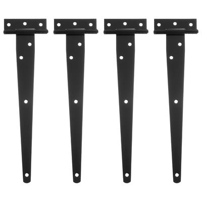 Uxcell Iron T-Shaped Gate Hinges for Wooden Barn Fence Garden Doors, 250mm, Black, Pack of 4