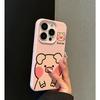 Cute Piggy for Apple 16 Promax Mobile Phone Case for IPhone 14 Litchi Pattern 13 Mini Cartoon 12 Anti-fall