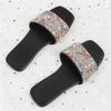 Fashion Lady Slippers Summer New Fashion Open Toed  Roman Shoes for Women Rhinestones Sexy Flat Flip Flops Slides Zapatos Mujer