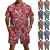 Men's Casual Lightweight Breathable Short-Sleeve Shirt And Shorts Set