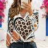 Women Plus Size Red Wine Glass And Golden Leaf Print Lace Up V Neck Long Sleeve Casual Blouse