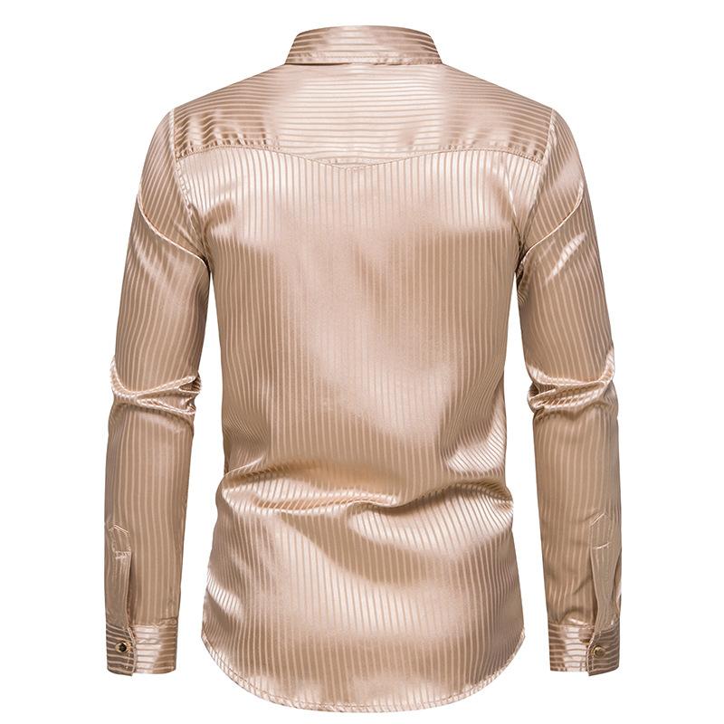 Høst og Vinter Herreskjorter Casual Personlighet Sport Vestlig Doble Lommer Langermet Knappedown-skjorter