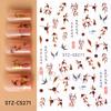 Nail Art Stickers Ins Valentine's Day Black Spades Love Line French Smile Adhesive Nail Stickers