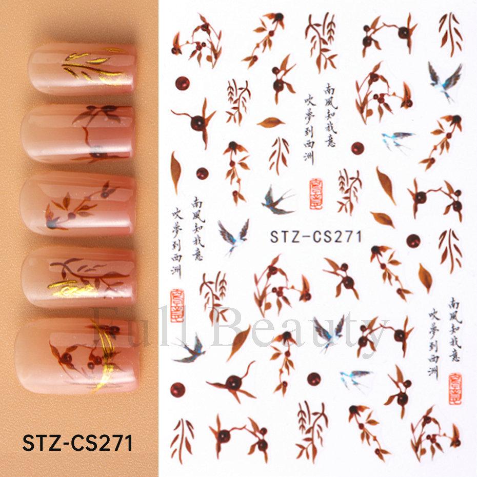 Nail Art Stickers Ins Valentine's Day Black Spades Love Line French Smile Adhesive Nail Stickers