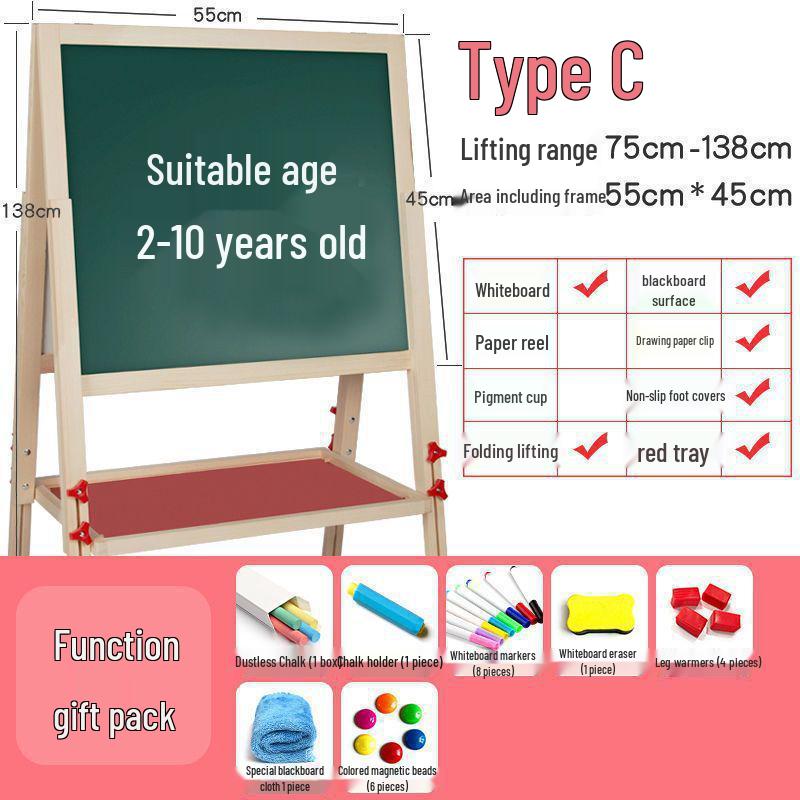 Kinder Staubfreie Abwischbare Tafel Staffelei & Wandaufkleber Zeichenbrett